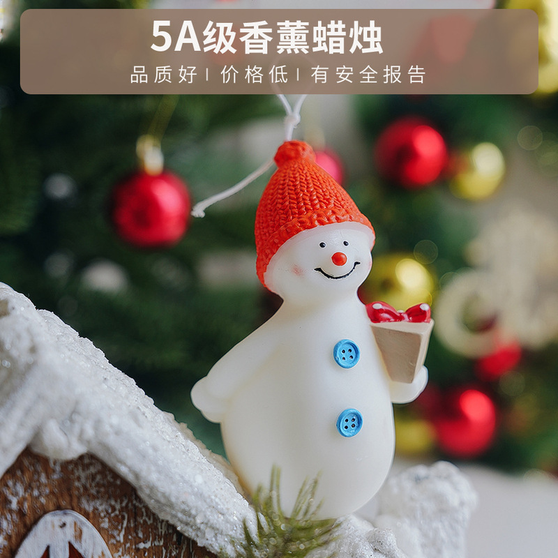 圣诞节礼品手工伴手礼生日礼物雪人蠟燭装饰摆件香氛跨境香薰蜡烛|undefined
