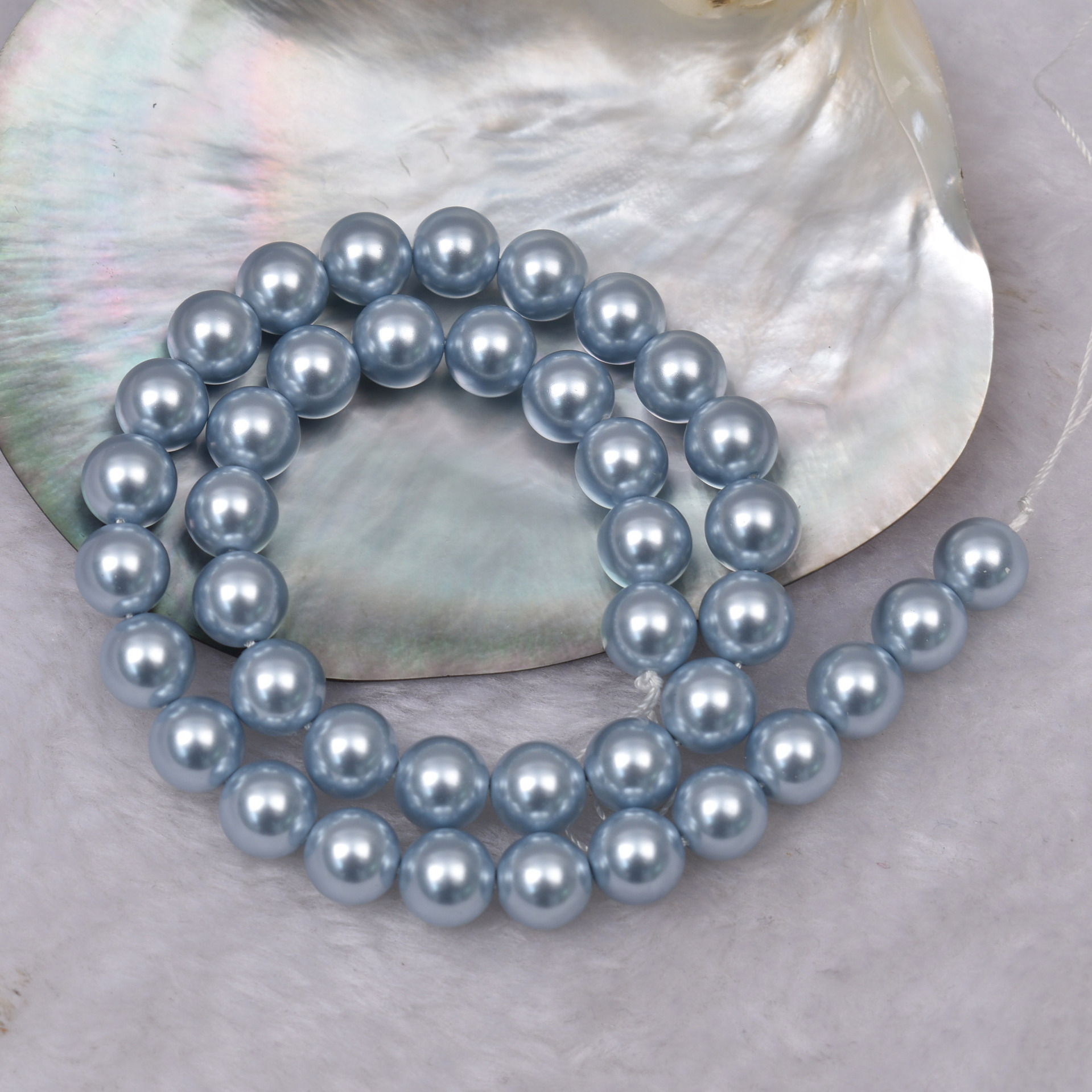 蝶貝模造真珠散珠DIYネックレス手作りジュエリーアクセサリー直穴カラフルパール原材料卸売ガラス