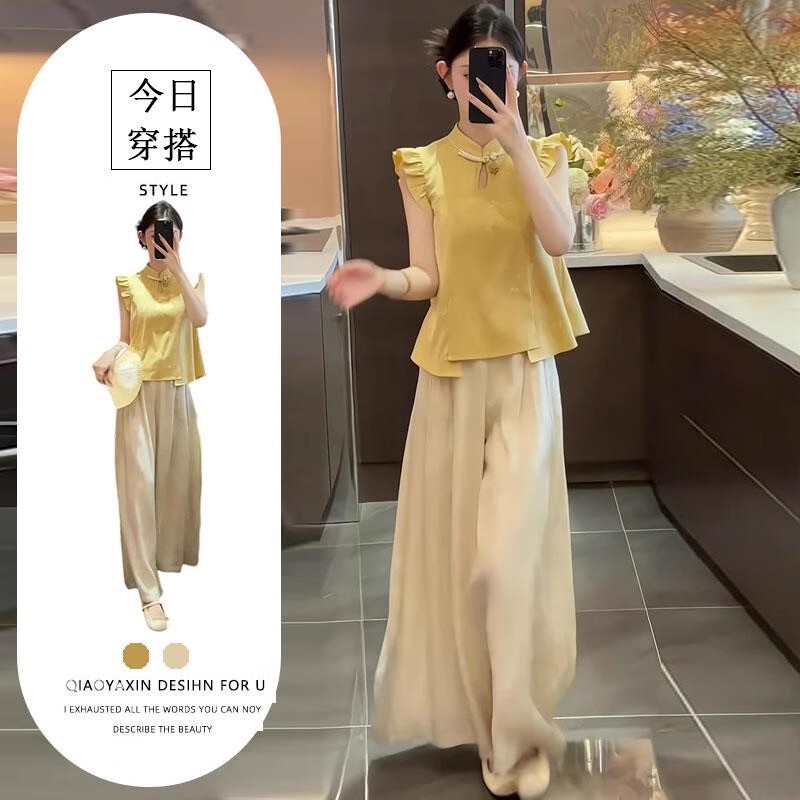 シングルピース/2025 夏の新中国風国民風ハイエンド気質セレブハイエンド小さなフレグランストップ女性のトレンディな|undefined