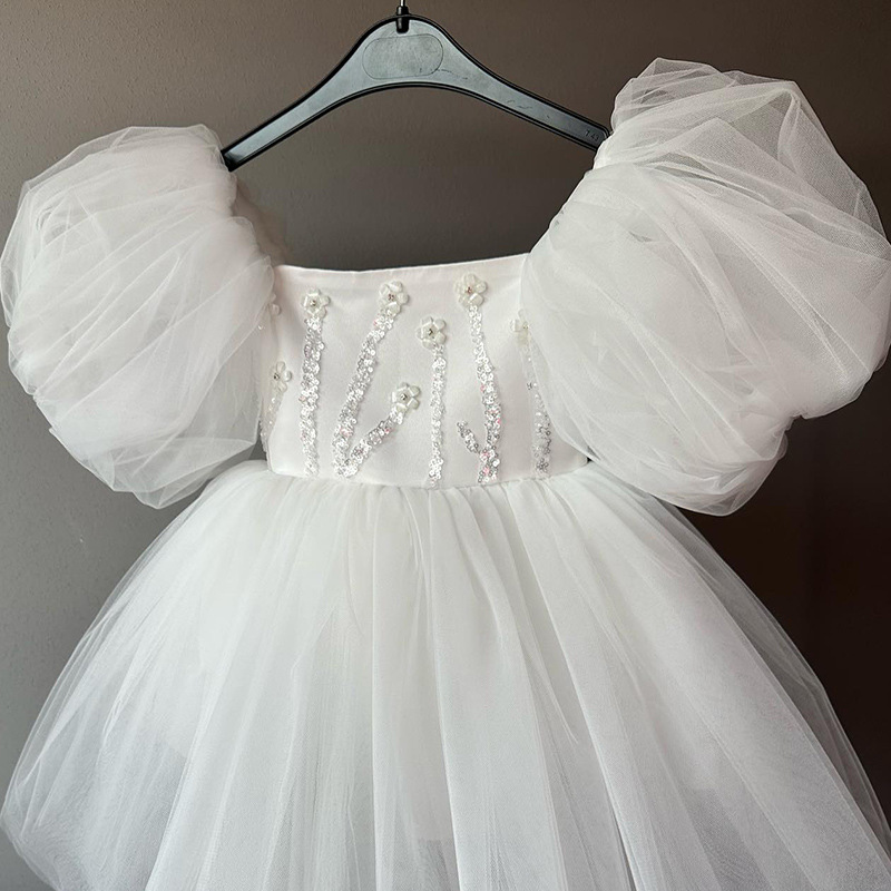 Children's sequin dress 女童泡泡袖亮片禮服兒童生日蓬蓬公主裙
