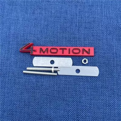 Car logo | metal car emblem, rear side - standard-four-wheel-drive-badge-black-and-red-grille