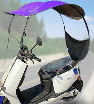 Elektromobil üçün ön şüşə çətiri (günlük) — Rainproof - 10th-generation-vinyl-purple-models-with-rearview-mirrors