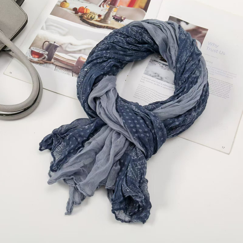 플로럴 플리츠 스타일 쓰리 블루