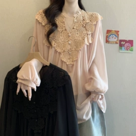 连衣裙;蕾丝衫雪纺衫;大码衬衫