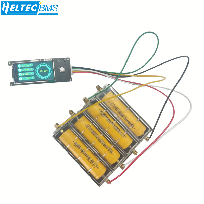 HeltecBMS 4S电池电压测试仪TFT display 2V-4.5V电池显示仪表