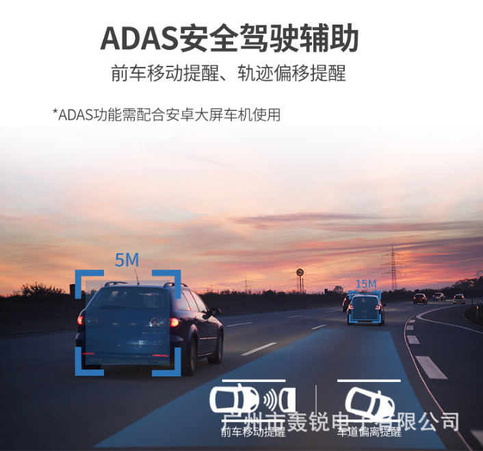 Zinc Alloy Dual-Channel Driving Recorder 1080P High-Definition Recorder USB Android Car-Machine Interconnection Digital Dog Adas