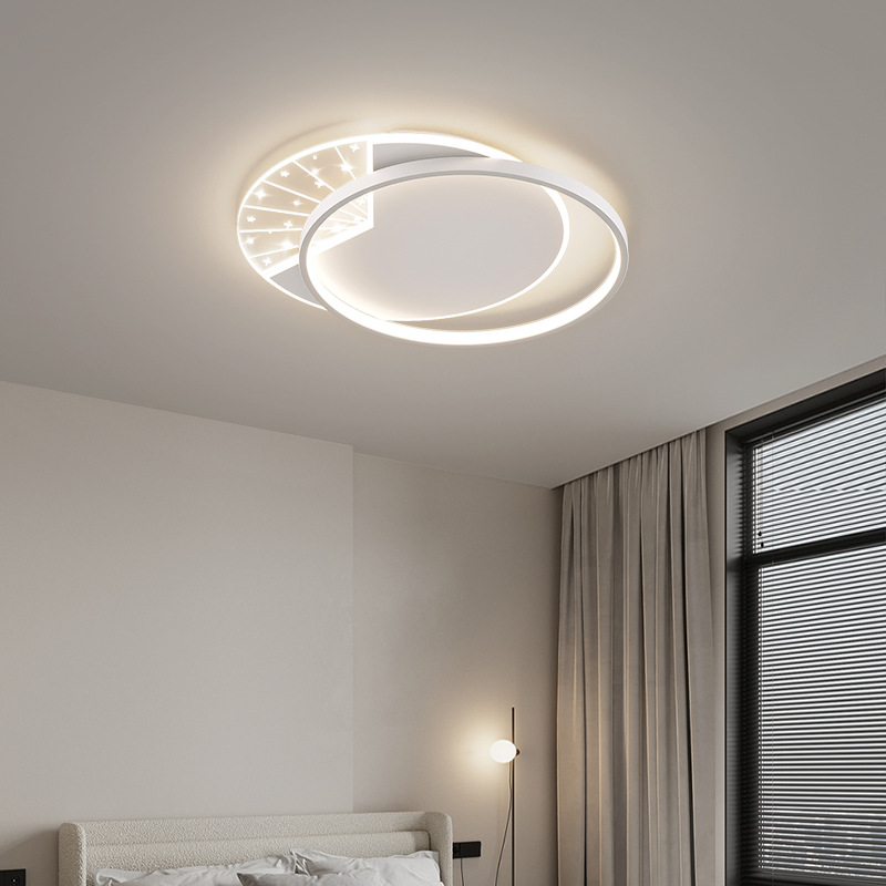 Luz de sala de estar estilo nórdico simple atmósfera moderna habitación principal lámpara de techo paquete de lámparas
