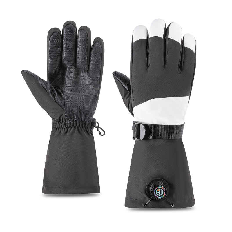 Perilla de alta eficiencia de bloqueo de temperatura guantes de esquí de viento cuadrado resistentes al agua palma antideslizante gruesa guantes de bicicleta para hombres y mujeres