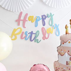 マカロンワンピース誕生日レターフラッグバナー誕生日パーティー背景装飾アレンジメント小道具