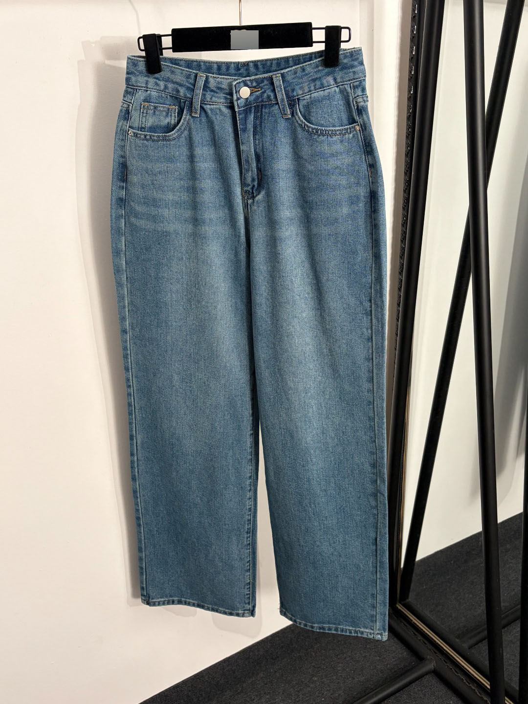 High-End Foreign Trade Stylish Slim-Fit Brand Premium New Denim Pants With Back Logo Embroidery And Pockets, Versatile_ecoleips.com