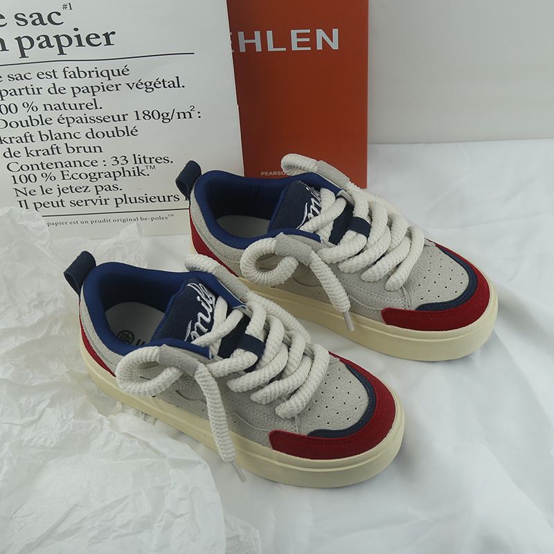 Yuanbo plataforma pan zapatos para mujeres 2023 verano nuevo casual zapatos nicho moda Zapatos americano retro transpirable estudiante zapatos image 3