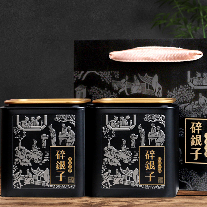 Shui Yin Zi Tea Fossil Nuo Xiang Lao Cha Tou Ripe Pu'er Small Canister Small Tuo Tea Wooden Barrel Packaged Tea Gift Box for Gifting