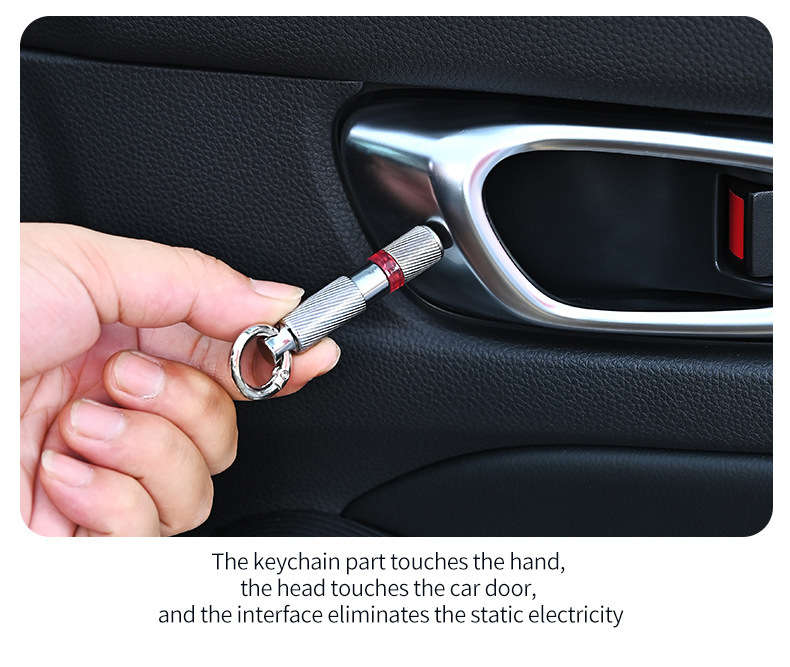 Car anti-static keychain, electrostatic eliminator, human body static discharge device, multifunctional electrostatic discharge rod