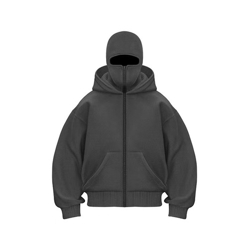 DIY Light Board Fall New In-Season Plus Size Zipper Hooded Sweatshirt Jacket for Men and Women Dual Hood Winter Couple Top