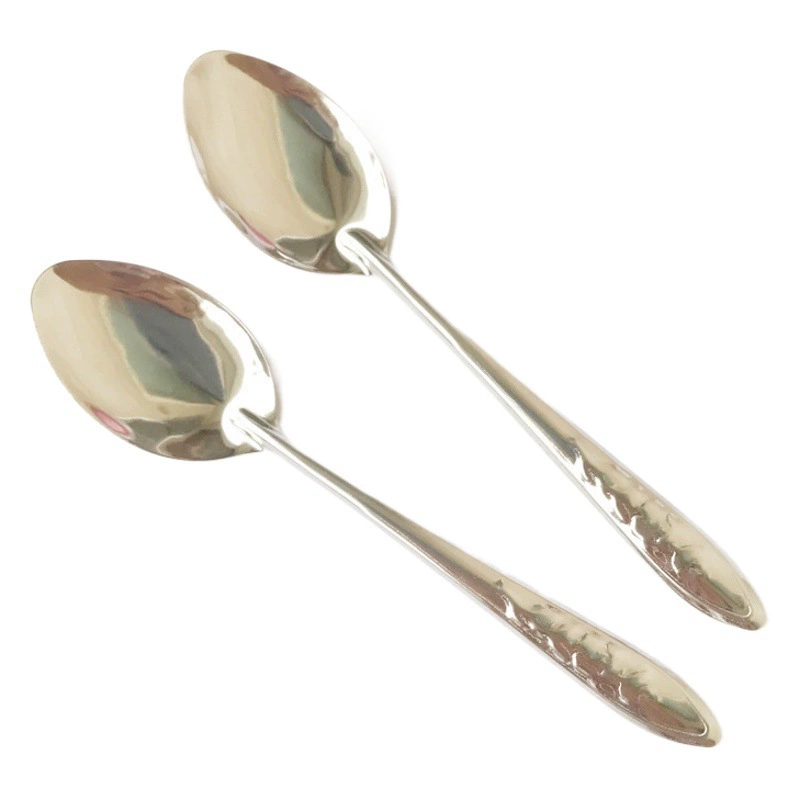 Оптовая Нержавеющая сталь Коммерческая маленькая ложка суповая ложка с длинной ручкой ложка фрукты тонкая ложка одноразовая арбуз железная ложка