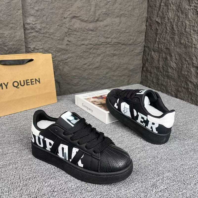 Trendy Brand Classic Black Shell Head Men's Shoes 2025 Spring New Sports All-match Casual Campus Style Student Sneakers Trendy Brand Classic Black Shell Head Men's Shoes 2025 Spring New Sports All-match Casual Campus Style Student Sneakers