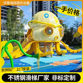 儿童无动力游乐设备物业小区房地产幼儿园户外大型非标不锈钢滑梯