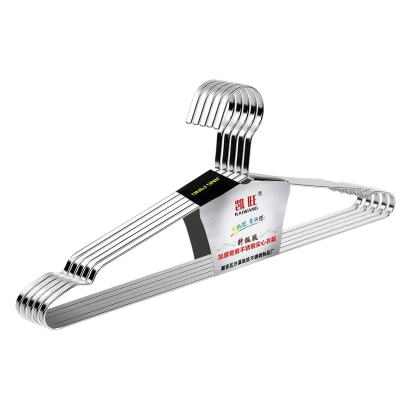 Directo de fábrica de acero inoxidable Barra plana percha engrosada ropa percha pantalones de secado de ropa antideslizante percha cama hoja de secado rack