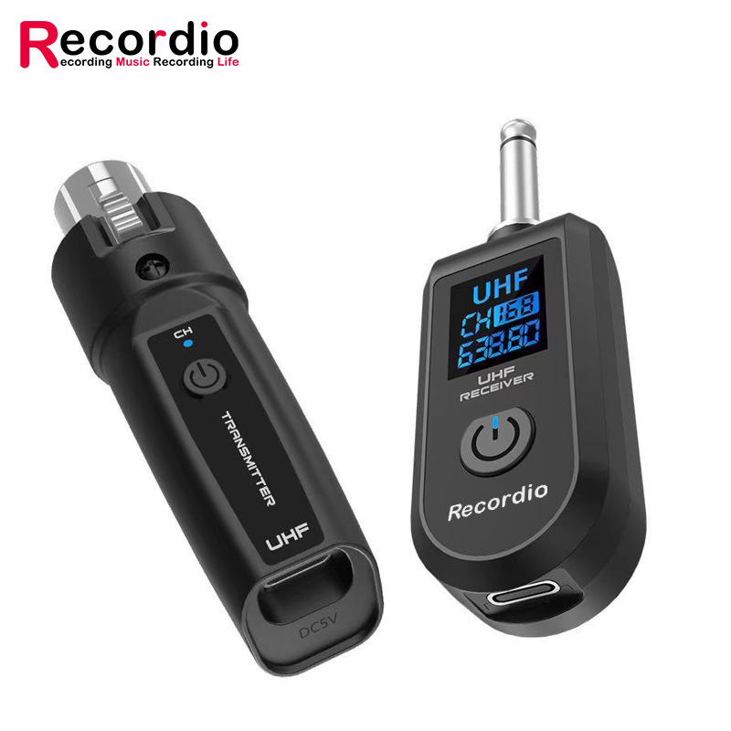 Sistema de micrófono inalámbrico de conversión por cable dinámico al por mayor, receptor de transmisión, instrumento musical, soplador eléctrico de mano, granada de guitarra