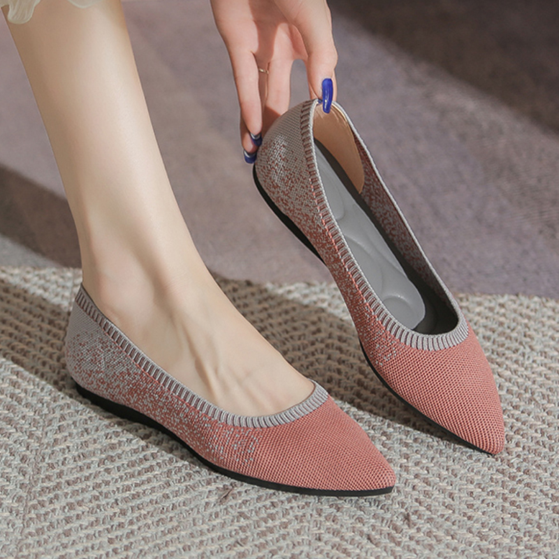 Pointed-Toe Flat Shoes for Women, Summer Shallow Mouth Style, 2026 New Model, Woven Fairy-Style Soft-Soled Slip-On Loafers for Women