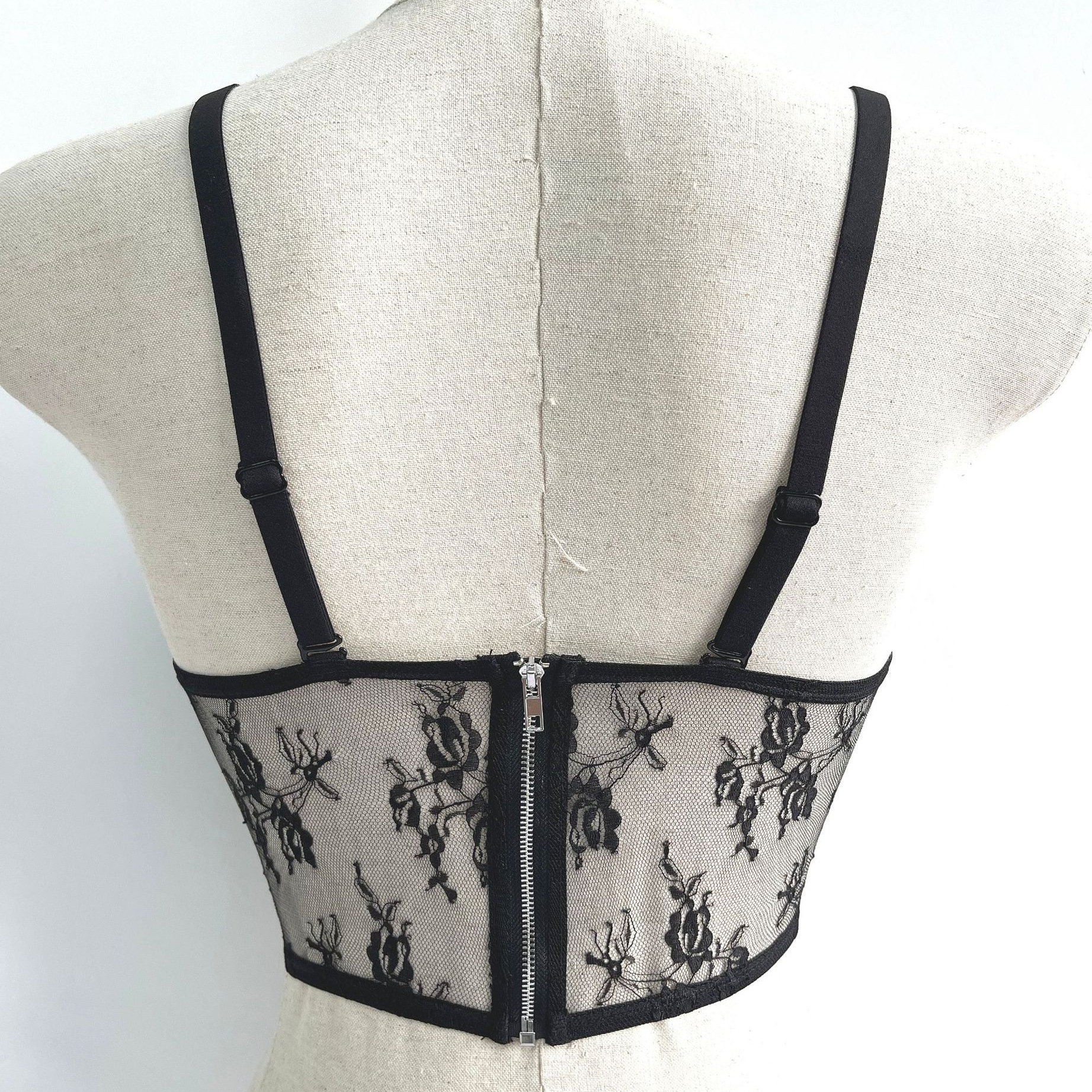 露美背性感內(nèi)衣御姐甜辣魚骨蕾絲內(nèi)衣吊帶文胸bras配禮服批發(fā)定制