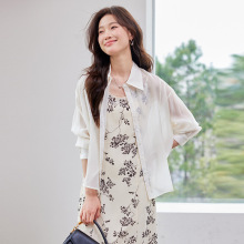 2025夏季防晒薄款衬衫外套新款休闲开衫百搭罩衫减龄时尚显瘦上衣
