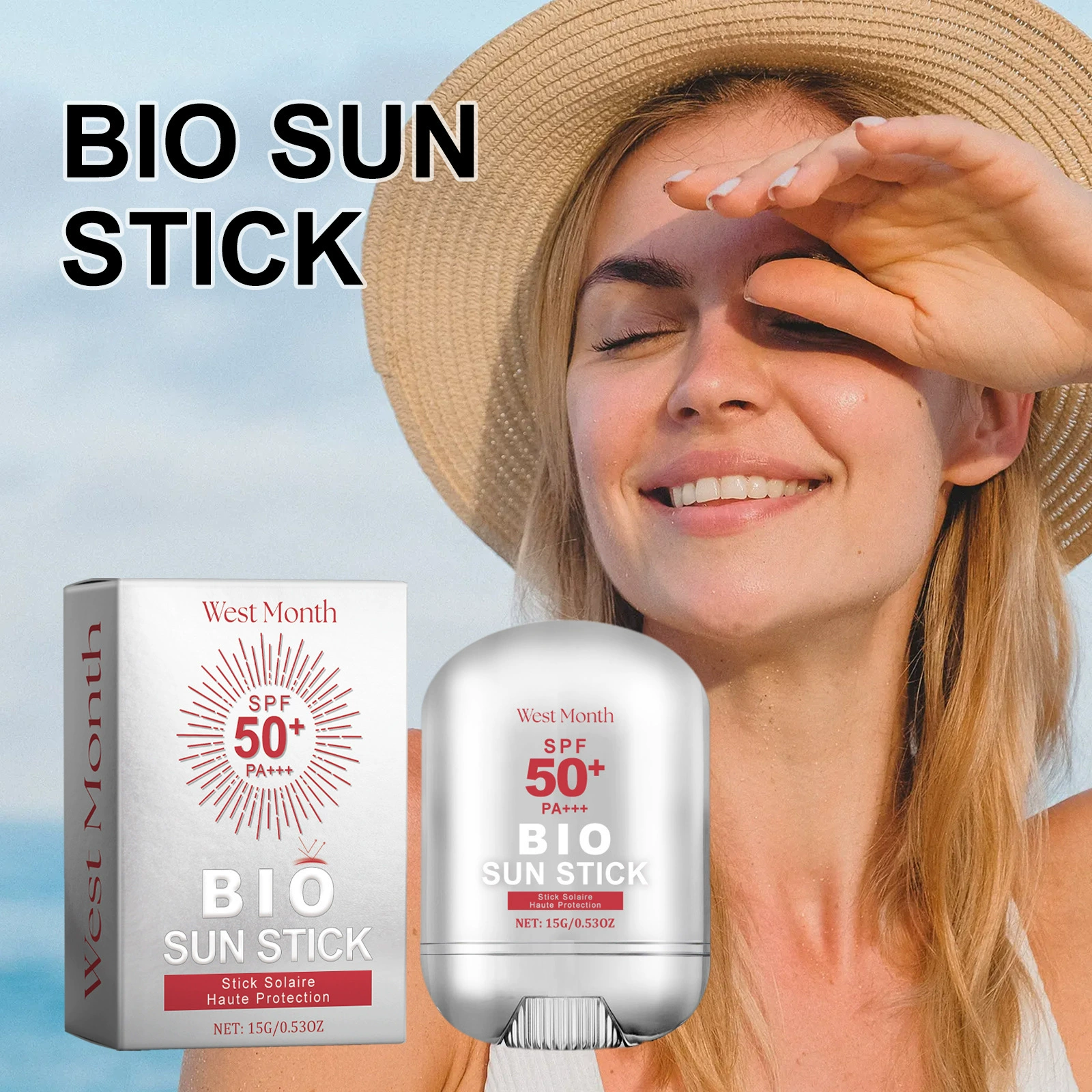 Защитная палочка West & Month изолирует увлажняющую УФ-защиту на открытом воздухе УФ-Увлажняющая освежающая и не липкая защитная палочка