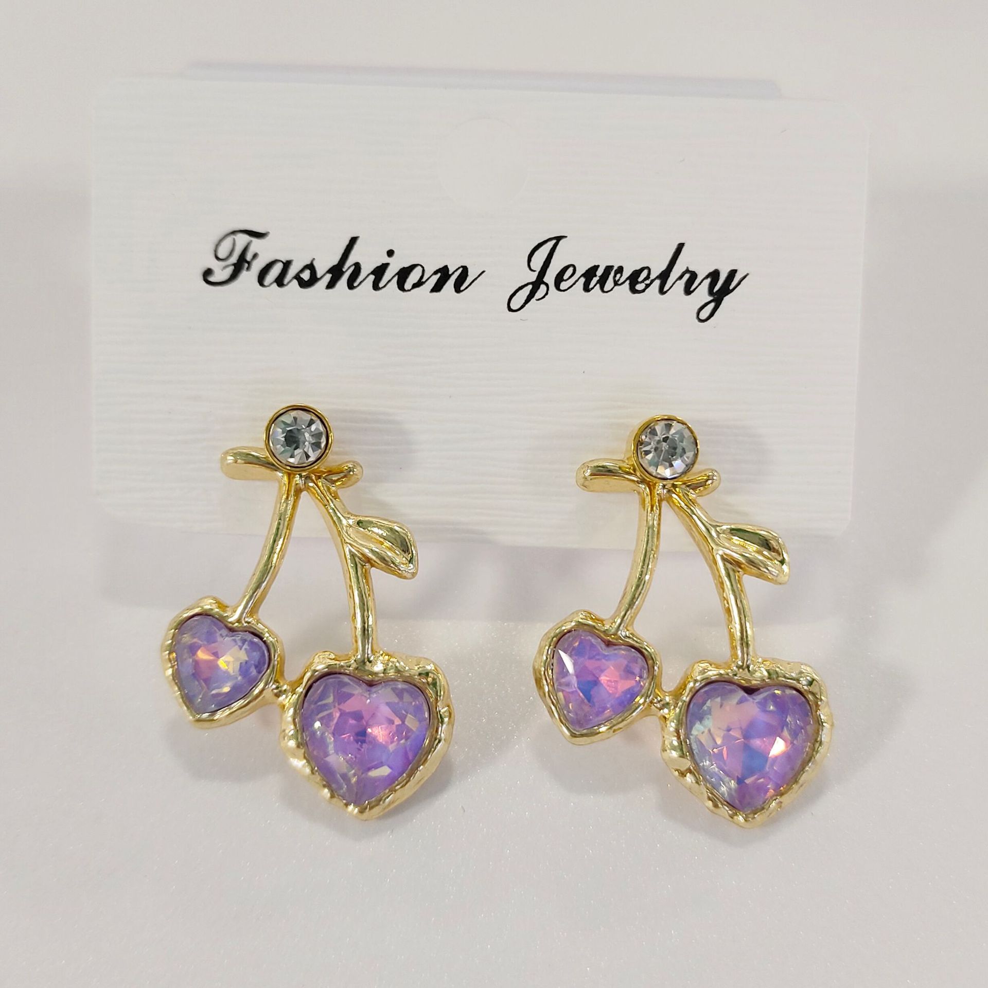 Aretes de cereza roja para mujer – colgante exquisito, fruta de imitación versátil, nuevo estilo