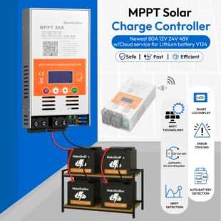 80A 12v 24V 48V �Ԅ��R�e MPPT ̫��ܿ�������WiFi녷���