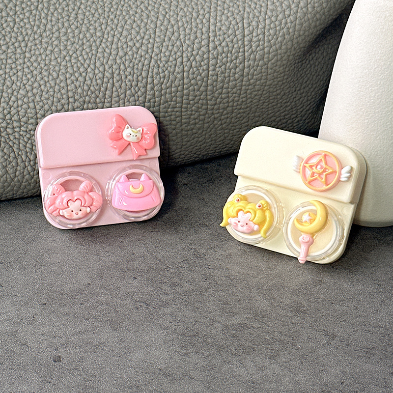 Cute Cartoon 3D Contact Lens Case Portable Drawer-Style Companion Box Storage Mini Version with Tweezers Ct-30 Cute Cartoon 3D Contact Lens Case Portable Drawer-Style Companion Box Storage Mini Version with Tweezers Ct-30