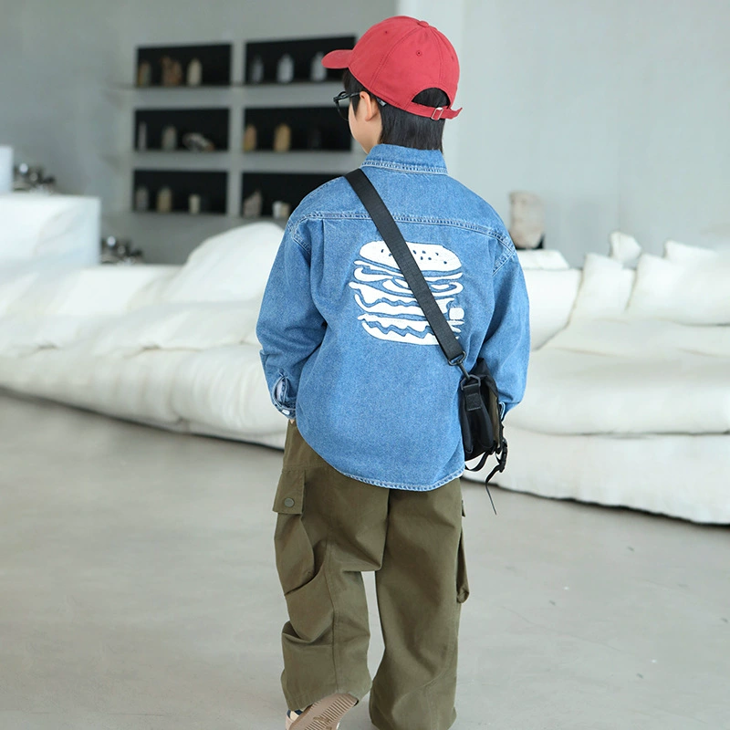 Children's summer clothing, autumn shirt, spring jacket for boys, trend of season, for teenagers
