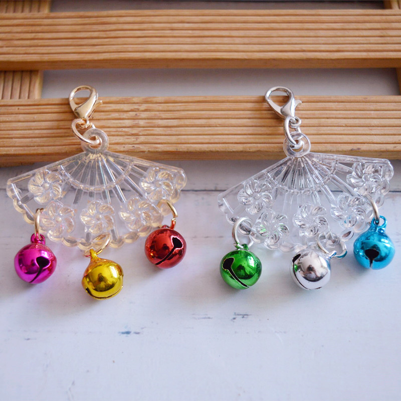 Plastic Cut Out Fan Hanging Bell Jewelry Accessories DIY Resin Accessories Hairpin Headdress Material Pendant Accessories