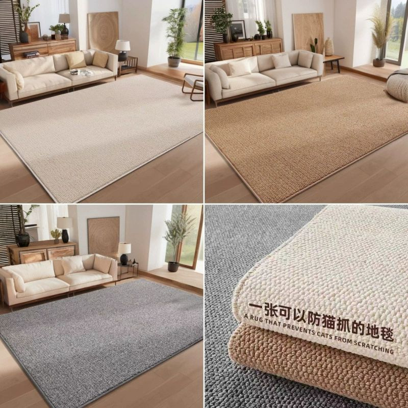 Alfombras de seda de viento de crema sala de estar alfombras de suelo sucio resistentes al viento de madera dormitorio al lado de la cama puerta de entrada anillo de piña <unk> viento silencioso