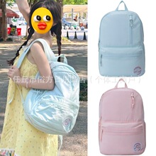 爆款天青色蓝莓冰花瓣粉浅色运动双肩包匡威同款初高中大学生书包