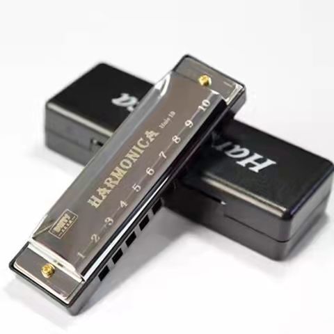 10-hole titanium C-key harmonica for children's enlightenment educational toy harmonica for students who are beginners to playing C-key musical instrument discount
