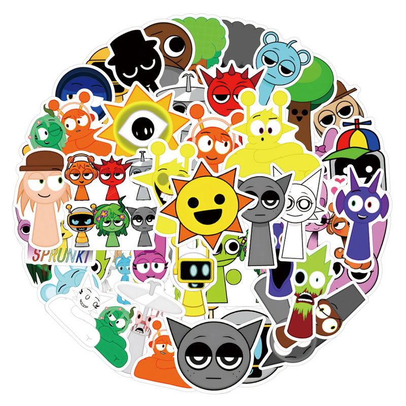 55-110 game Incredibox Sprunki graffiti stickers luggage cup scooter stickers 55-110 game Incredibox Sprunki graffiti stickers luggage cup scooter stickers