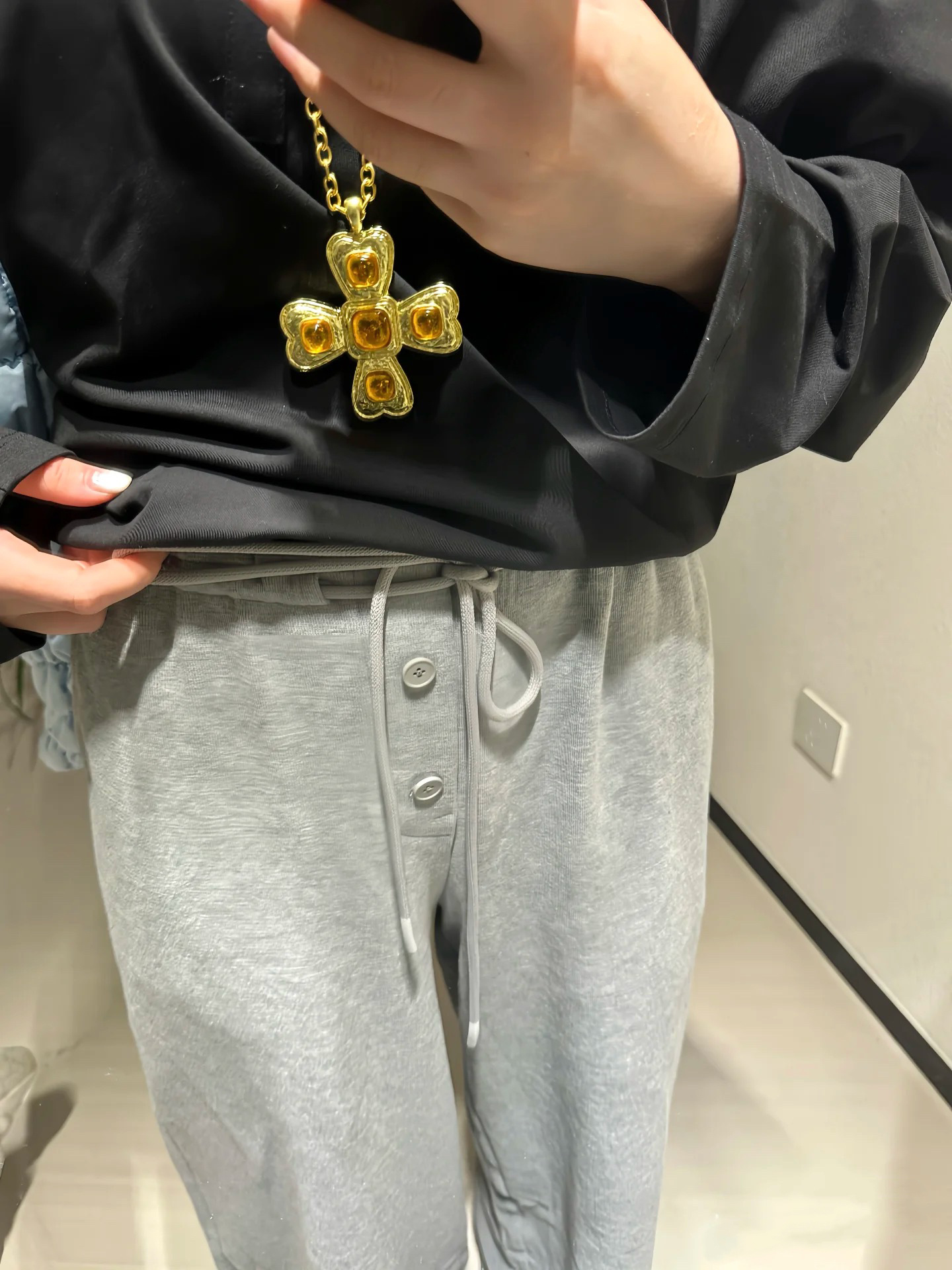 Nuevo perezoso delgado piernas largas botones elásticos de tirón pantalones casuales sueltos pantalones de piernas largas rectas 4509