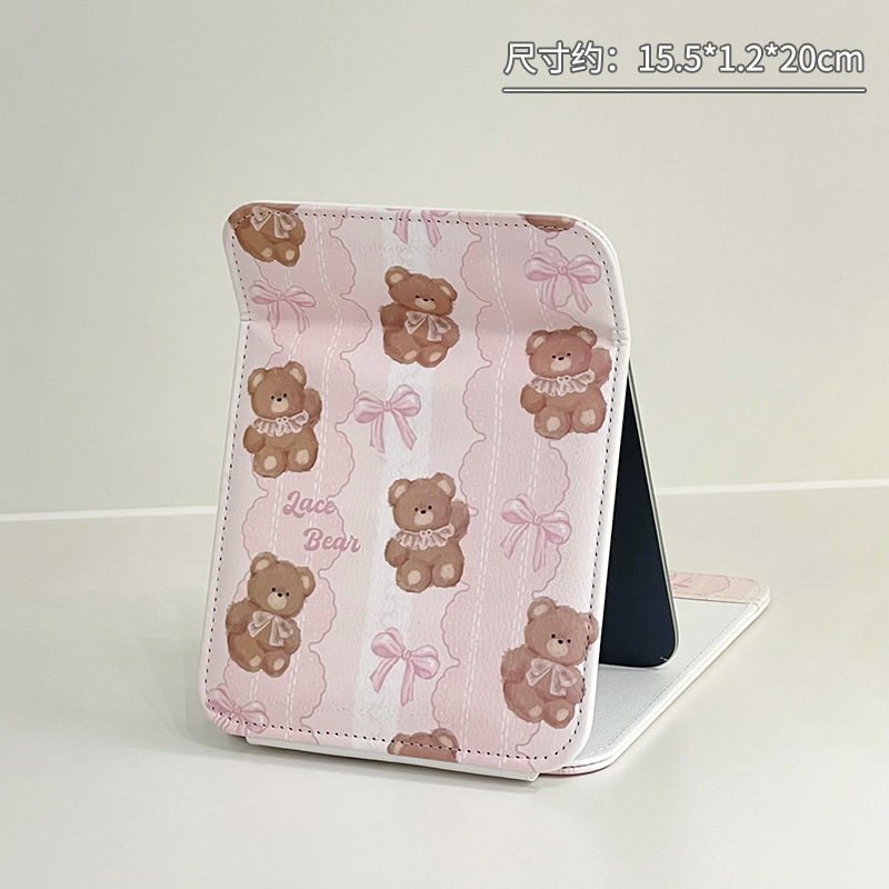 Spot nuevo espejo de maquillaje de escritorio portátil y simple espejo de tocador plegable portátil para mujer espejo de dormitorio para estudiantes en casa