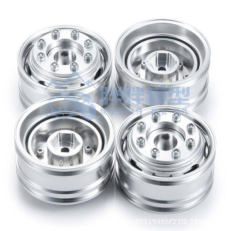 Simulation Model Car Tamiya 1/14 Tamiya Tractor Truck Engineering Vehicle Cnc Metal Front Hub 2 Pack
