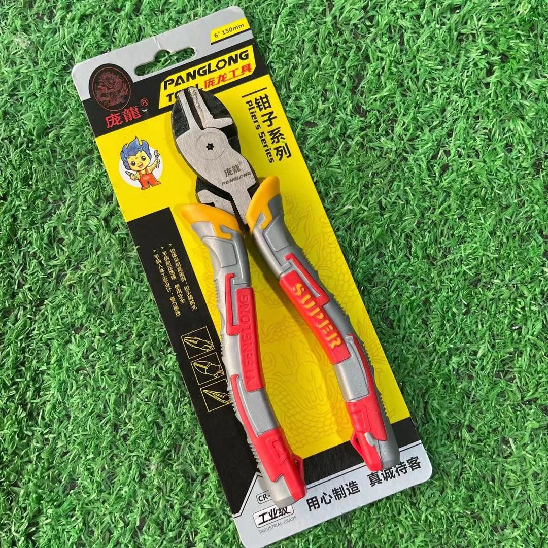 Pang Long alicates de alambre de acero al cromo vanadio alicates de boca puntiaguda alicates diagonales multiusos electricista alicates de ahorro de trabajo alicates de Pelacables