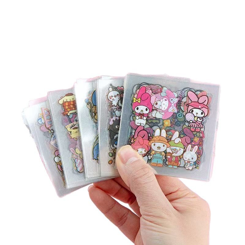 200 pegatinas de cuenta manual no repetitivas para niñas y niños pegatinas Goka patrón de decoración de pet de dibujos animados transparente de alto valor
