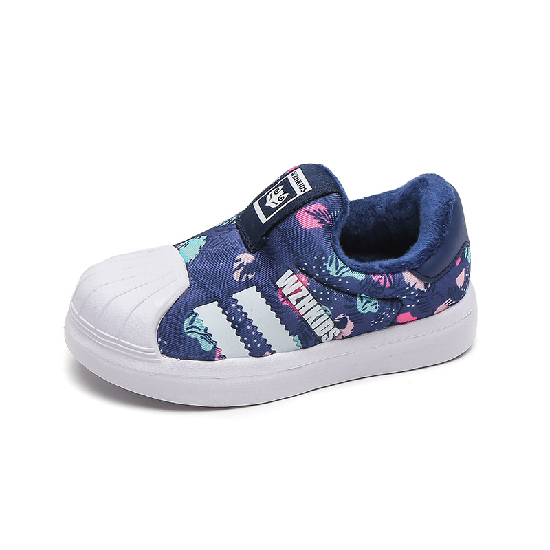 Marken-Kinderschuhe: Jungen-Shell-Head-Indoor-Kindergarten-Anti-Kollisions-Plüsch-Baumwollschuhe, Mädchen-Baby-One-Step_voghion.com