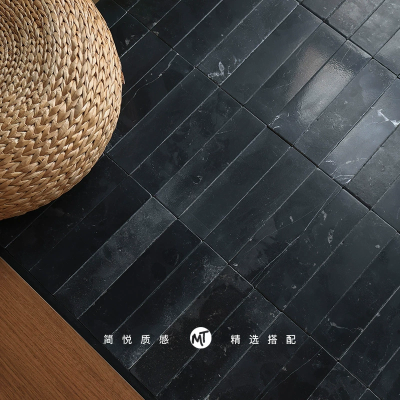 Черная длинная полоса Лайма камень натуральный камень ретро кровать и завтрак двор кафе плитка старинный замок стиль магазин одежды напольной плитки