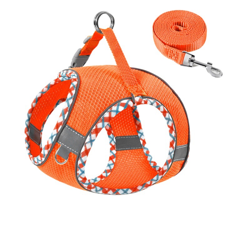 Gato Correa chaleco estilo pequeño perro caminando perro gato correa de pecho anti-rotura oso de peluche