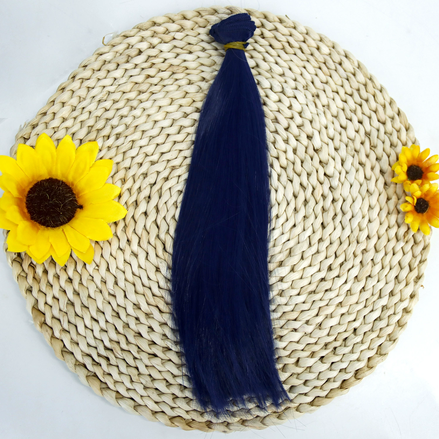 Doll Wig Straight Hair, DIY 25 cm, Synthetic Doll Hair Weft, Multiple Color Codes