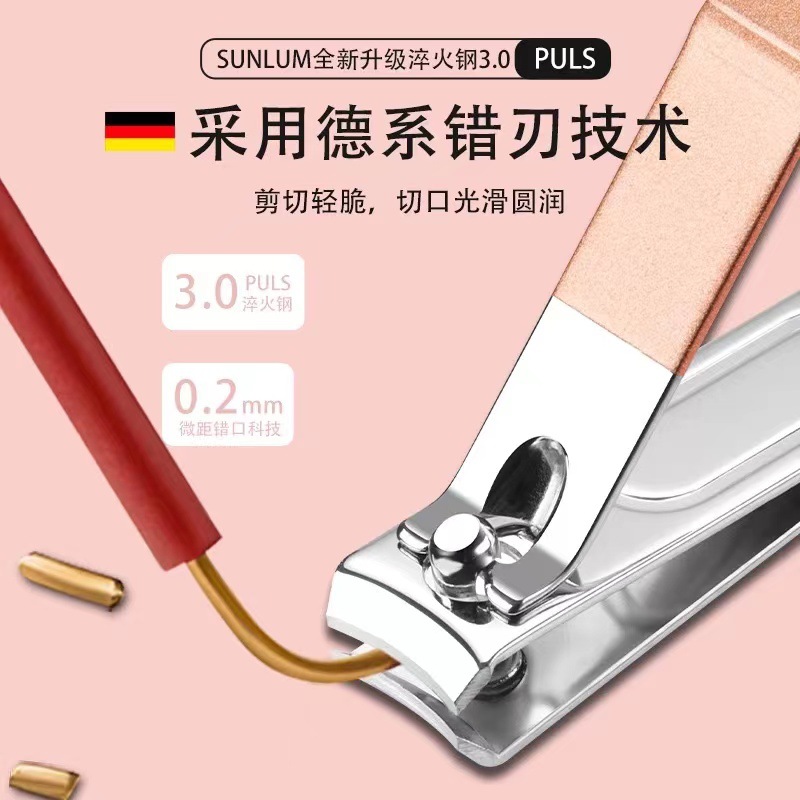 Set de manicura dorado rosa 18 piezas de acero inoxidable, cortaúñas y herramientas completas para cuidado personal