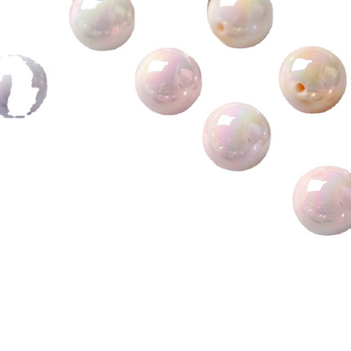 Luminous UV plated two-color mapei beads cream hand-painted beads acrylic beads diy loose bead bracelet mobile phone chain accessories