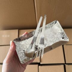ミノ家18-10スチールスイーツスプーンコーヒースプーンケーキフルーツフォーク高级一体型スナック皿フルーツ皿