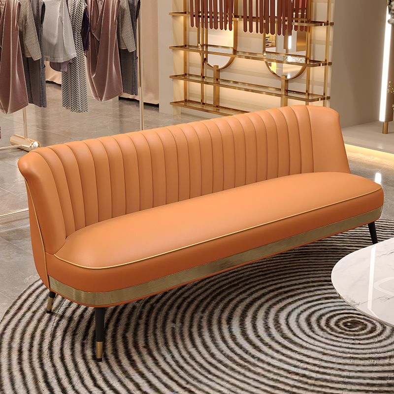 Sofá pequeño lujoso nórdico minimalista tienda de ropa de dormitorio red red doble sofá de tres personas salón salón sala de espera silla