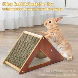 跨境木制剑麻猫抓板家用宠物抓挠磨爪瓦楞板立式小宠耐抓玩具架